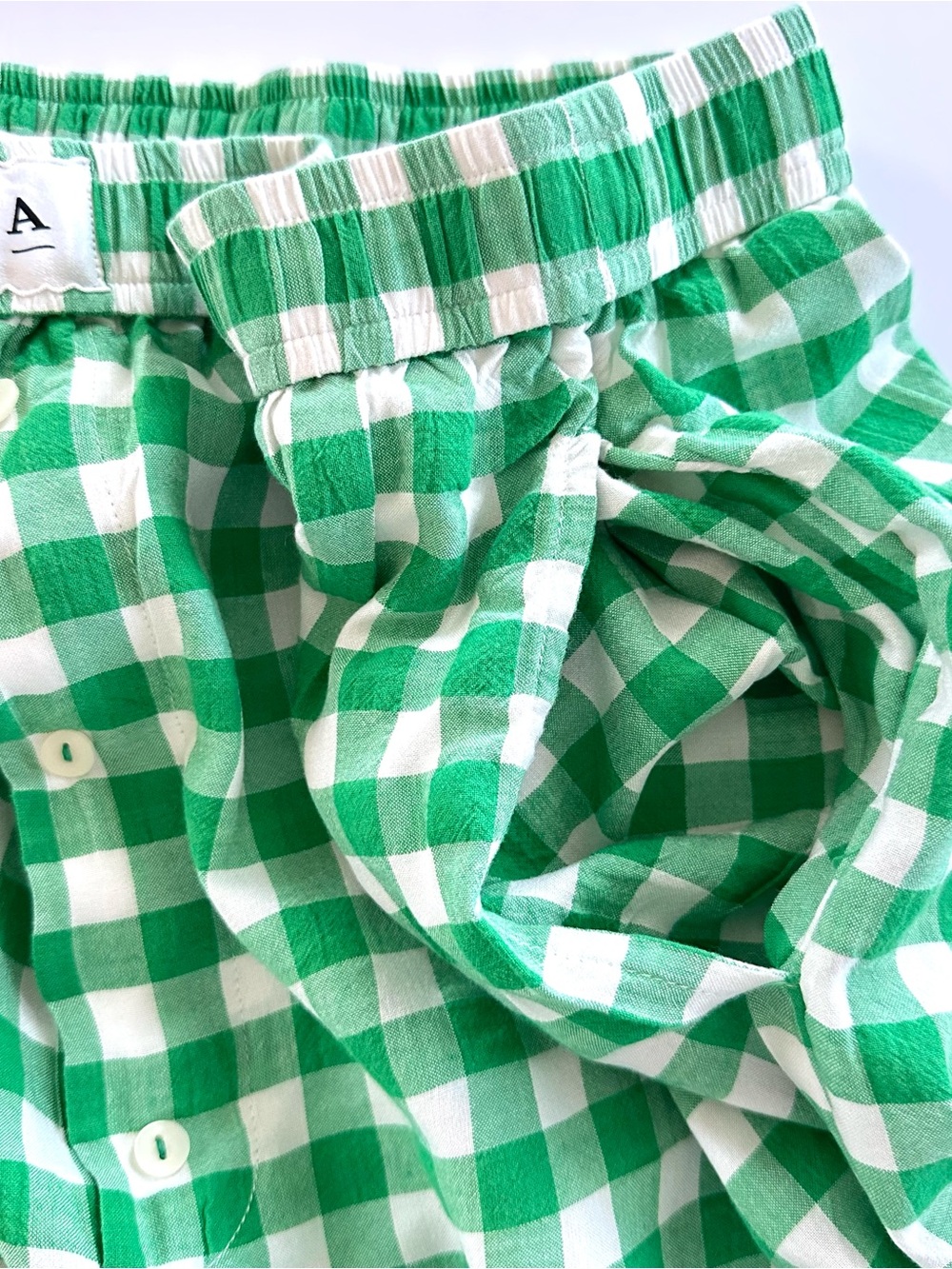 The Wren Boxer Pants by Anthropologie in  Green Gingham | XL | GUC - Picture 11 of 13